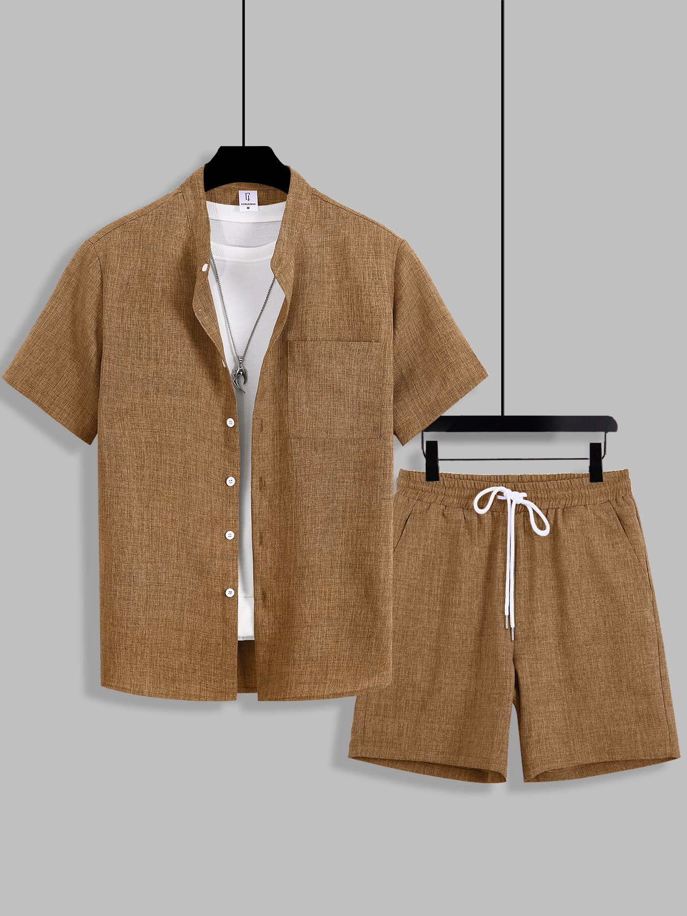 Summer Clothing Trends - Summer Men's Cotton Linen Texture Stand