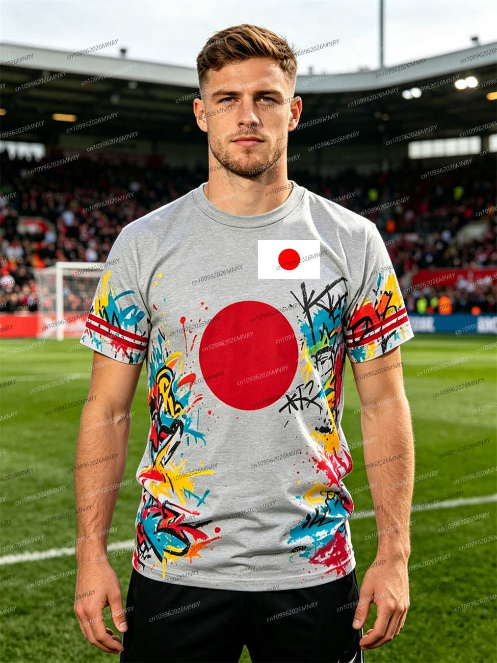 Summer Clothing For Japan - Fan Jersey Cheer up! Japan Flag