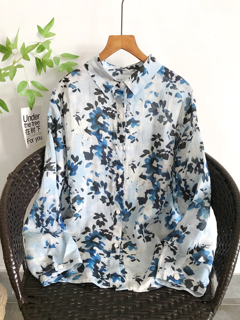 Summer Clothing For Japan - 100% ramie linen shirts long sleeve