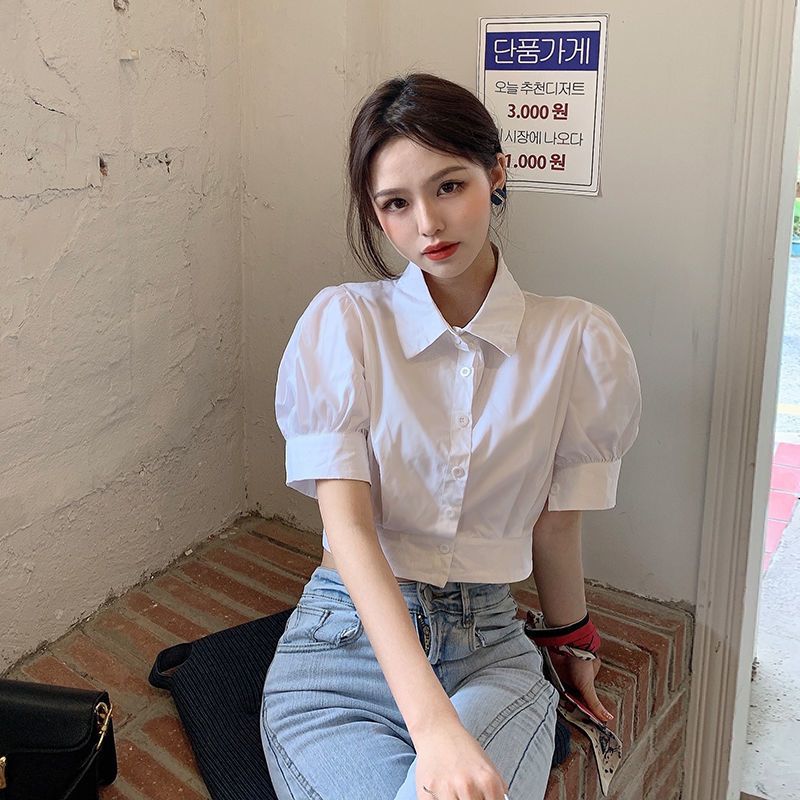 Korean Summer Puff sleeve Whit - đánh giá và giá Summer Clothing For Teens