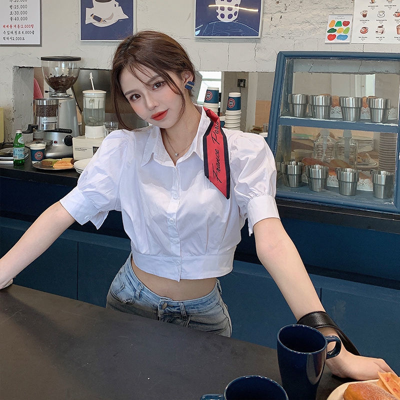 Korean Summer Puff sleeve Whit - đánh giá và giá Summer Clothing For Teens