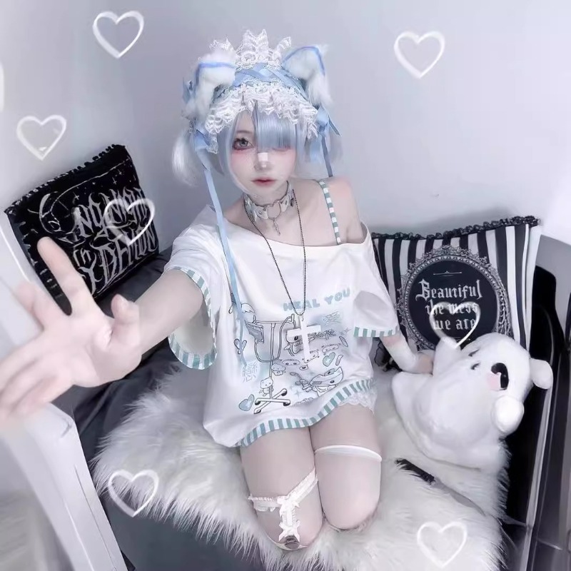 Anime Y2k Cartoon Kawaii Cat P - đánh giá và giá Summer Clothing For Japan