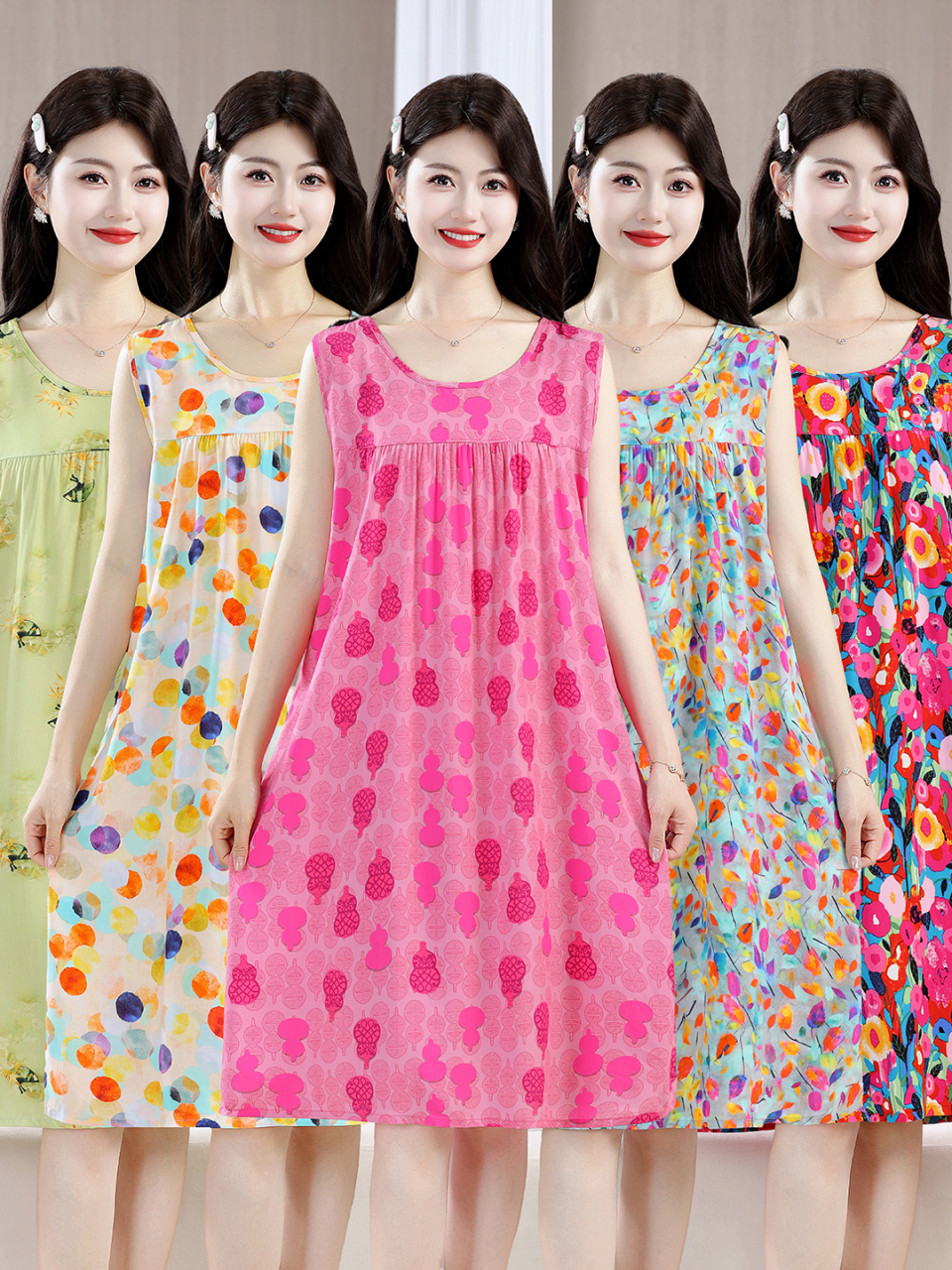 Ladies Cotton Silk Sleeveless  - đánh giá và giá Summer Clothing Over 60