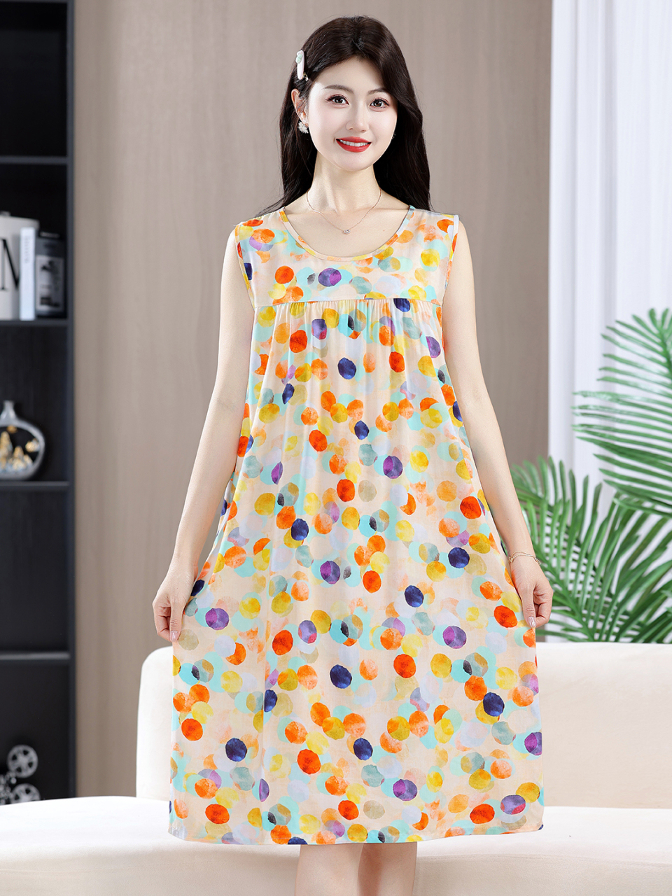 Ladies Cotton Silk Sleeveless  - đánh giá và giá Summer Clothing Over 60