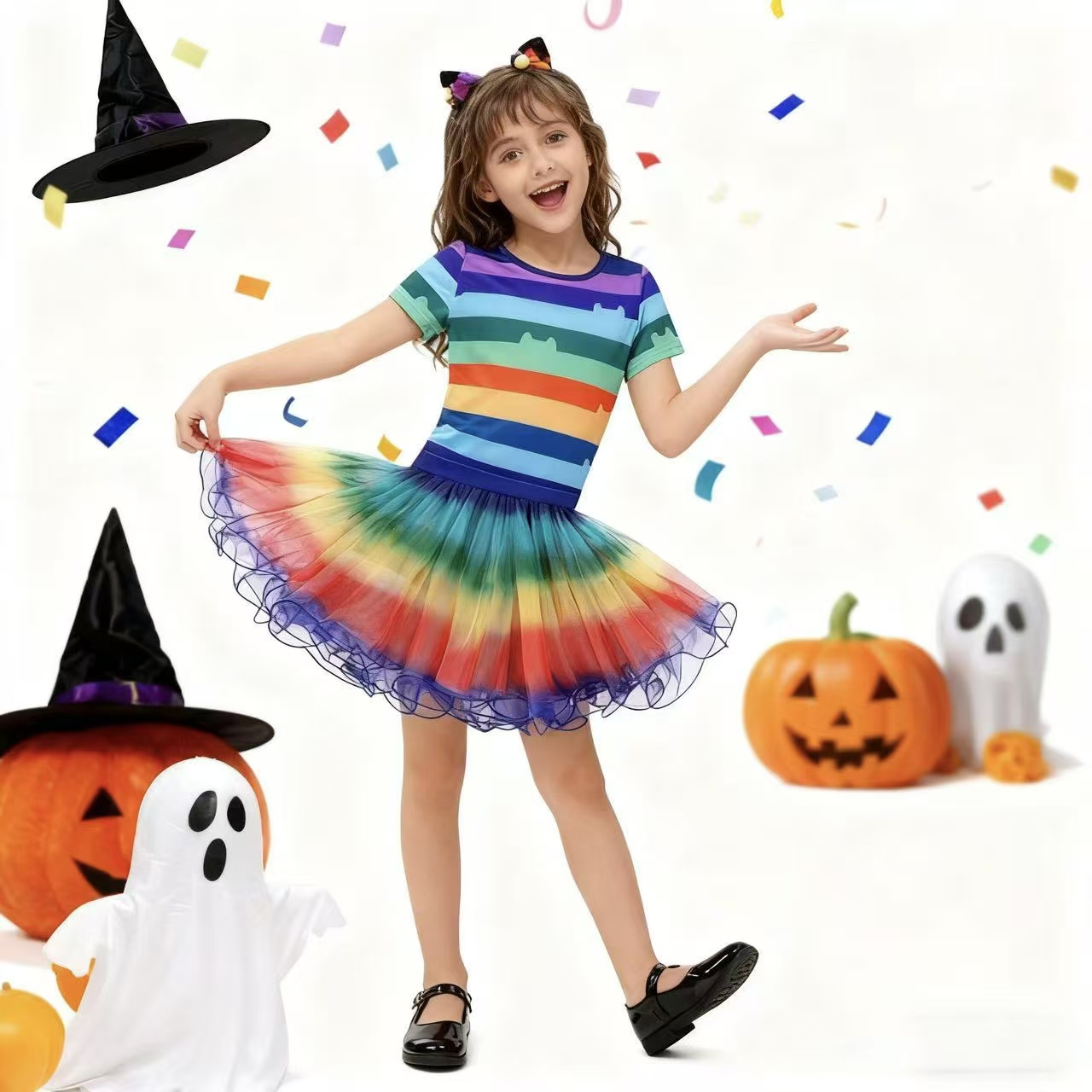Girls Rainbow Striped T-Shirt  - đánh giá và giá Summer Dresses Yours Clothing