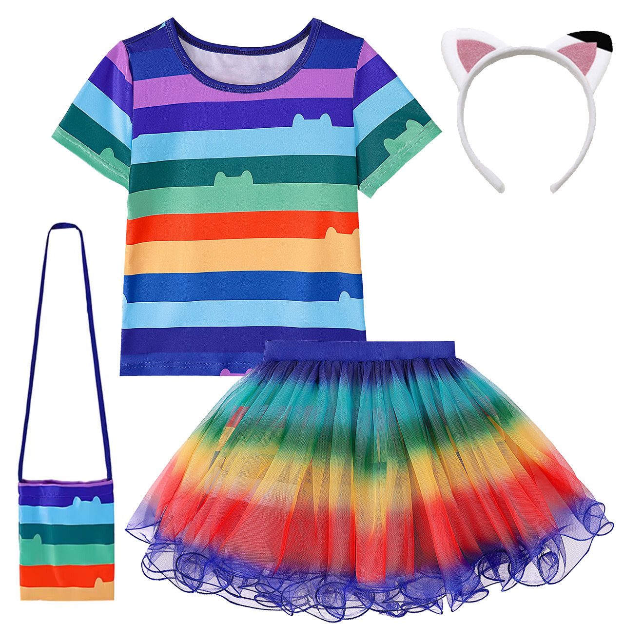 Girls Rainbow Striped T-Shirt  - đánh giá và giá Summer Dresses Yours Clothing