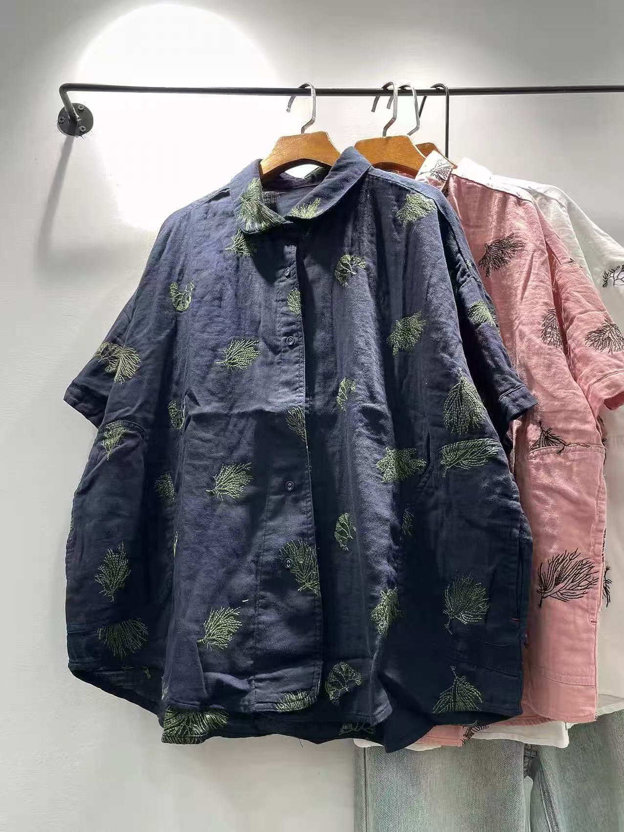 Bust 128cm oversized shirts an - đánh giá và giá Summer Clothing Japan