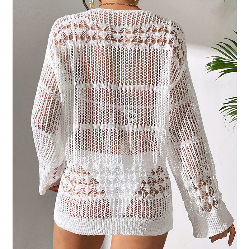 Solid Hollow Out Crew Neck Dre - đánh giá và giá Summer Dresses Yours Clothing