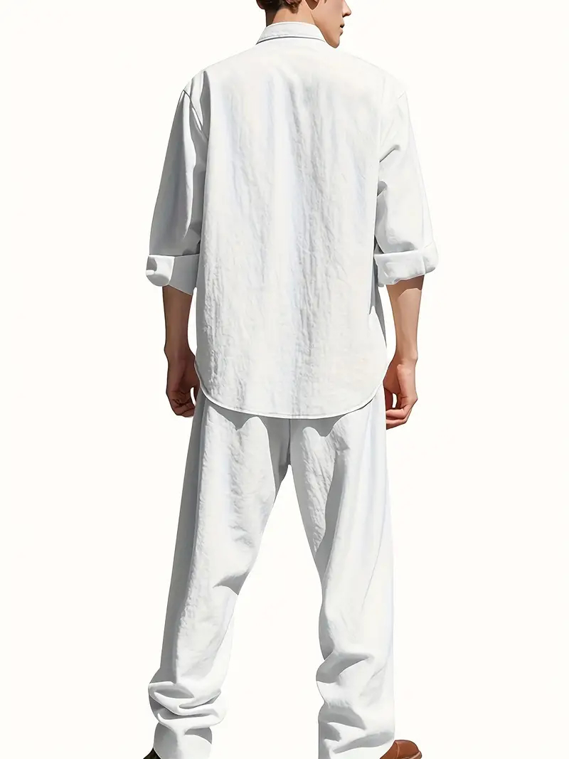 Men's White Linen Suit Set Lon - đánh giá và giá Summer Clothing Trends