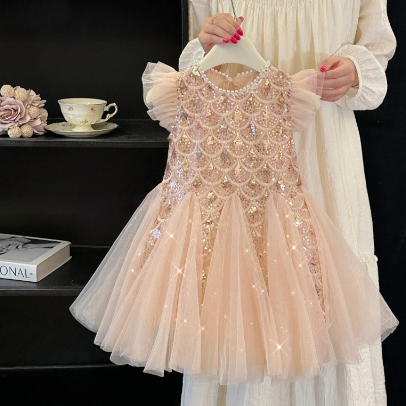 Children's Dress Mesh Sequins  - đánh giá và giá Summer Dresses Yours Clothing