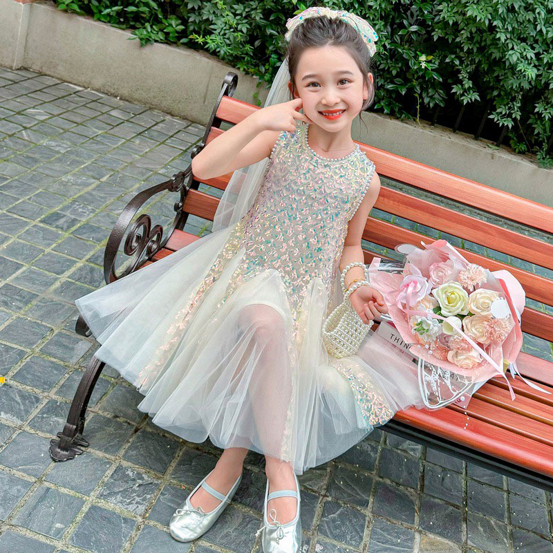 Children's Dress Mesh Sequins  - đánh giá và giá Summer Dresses Yours Clothing