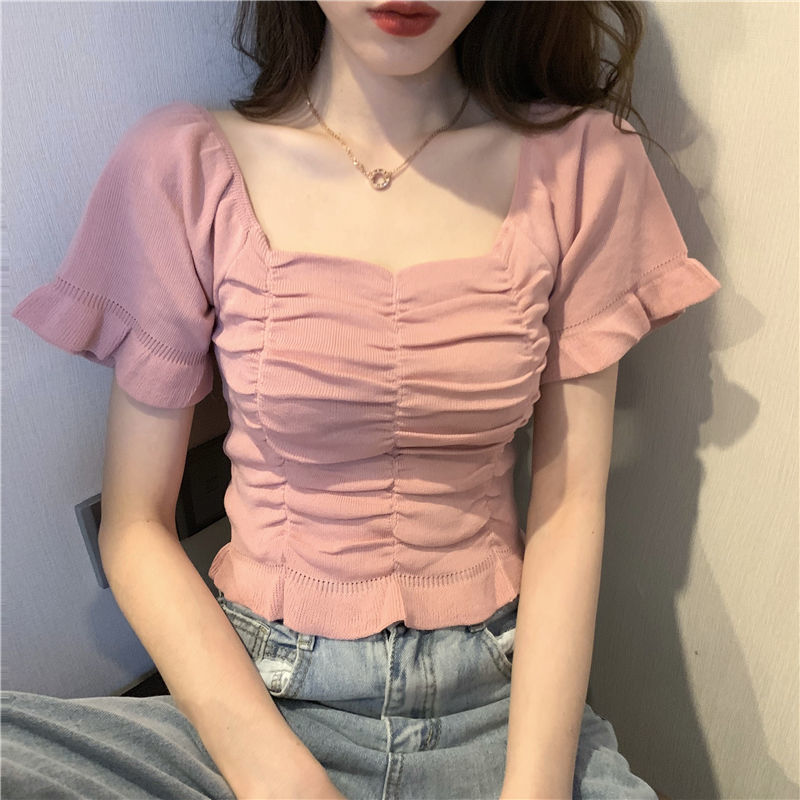 Knitted Fashion Blouse Woman R - đánh giá và giá Summer Clothing For Teens