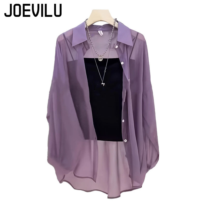 Sheer Chiffon Shirt Women's Ca - đánh giá và giá Summer Clothing Japan