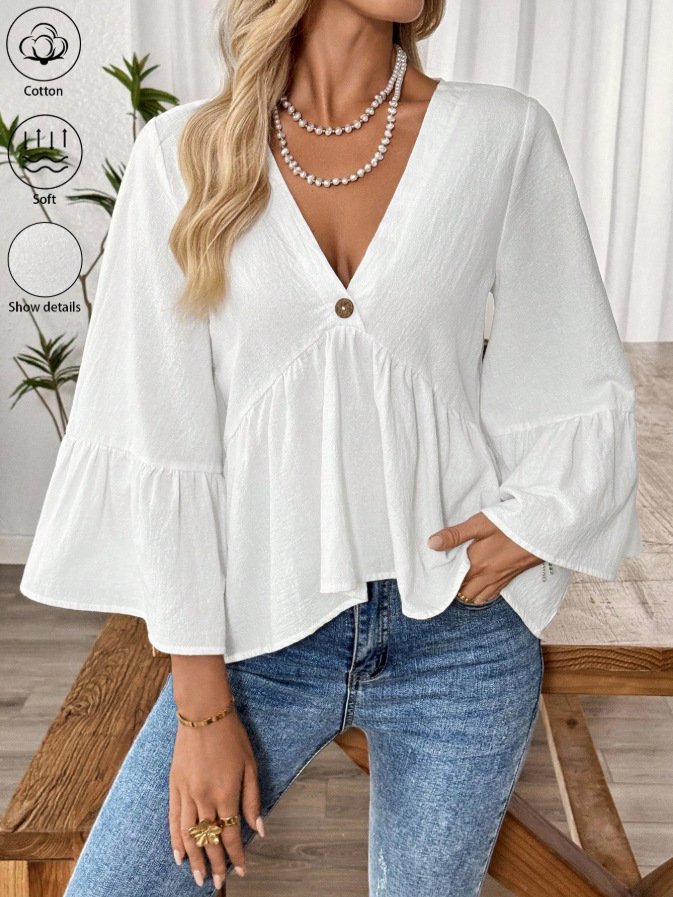 Solid Casual Loose Blouses For - đánh giá và giá Summer Clothing For Teens