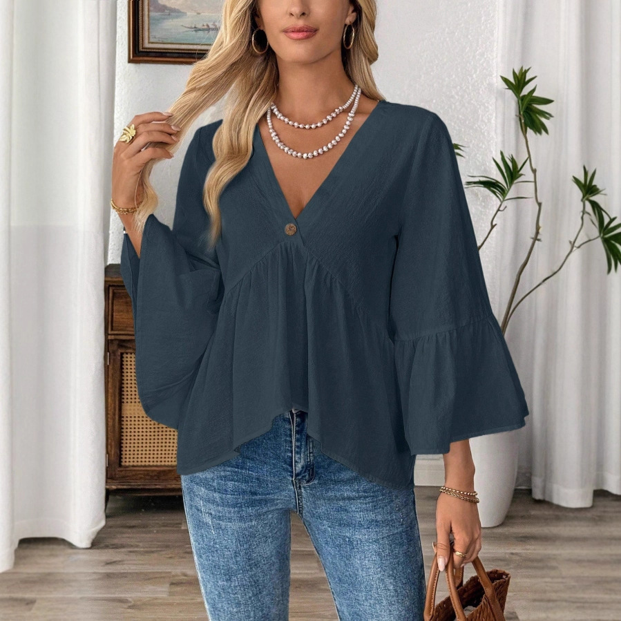 Solid Casual Loose Blouses For - đánh giá và giá Summer Clothing For Teens